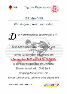   Tag des Kegelsports Erwachsene